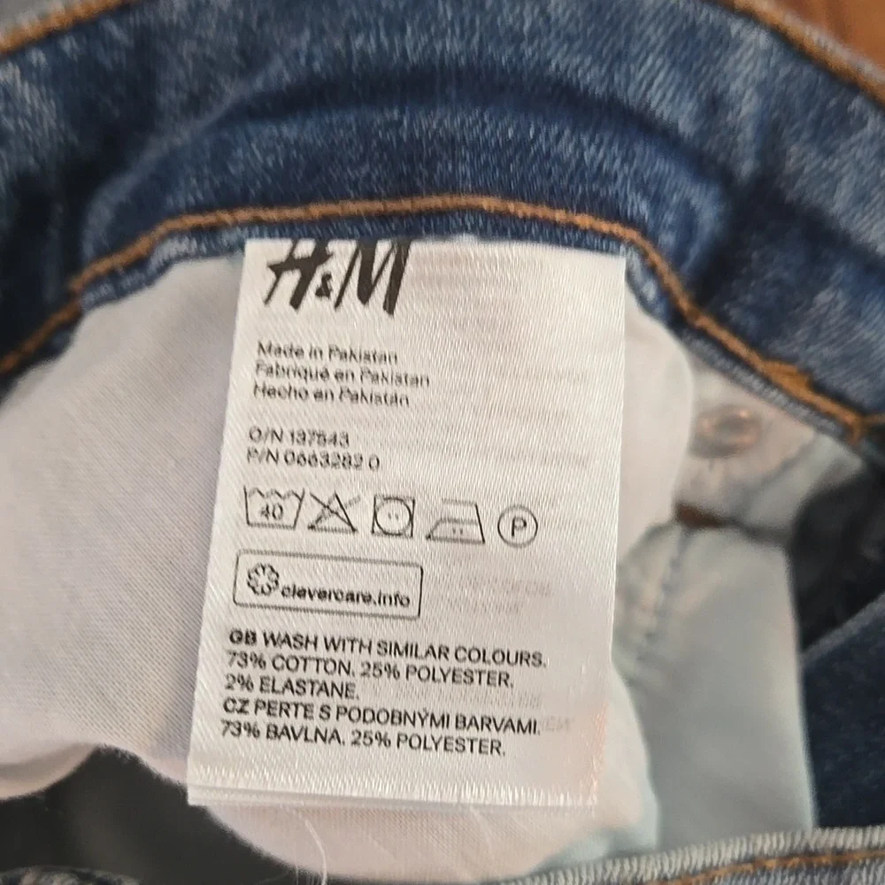 H&M Regular Waist Long Denim Shorts NWT